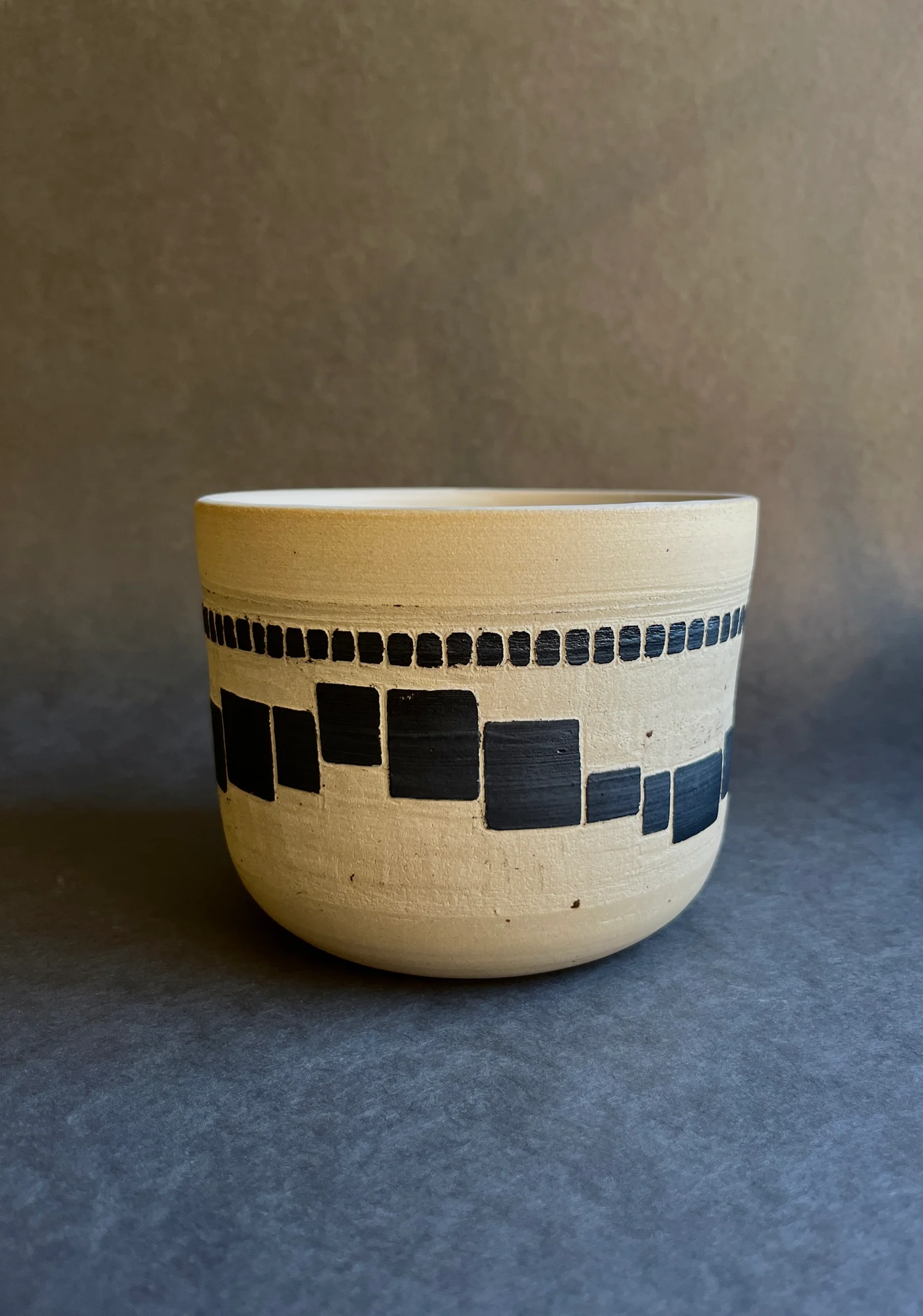 Cache pot sgraffito CUBE